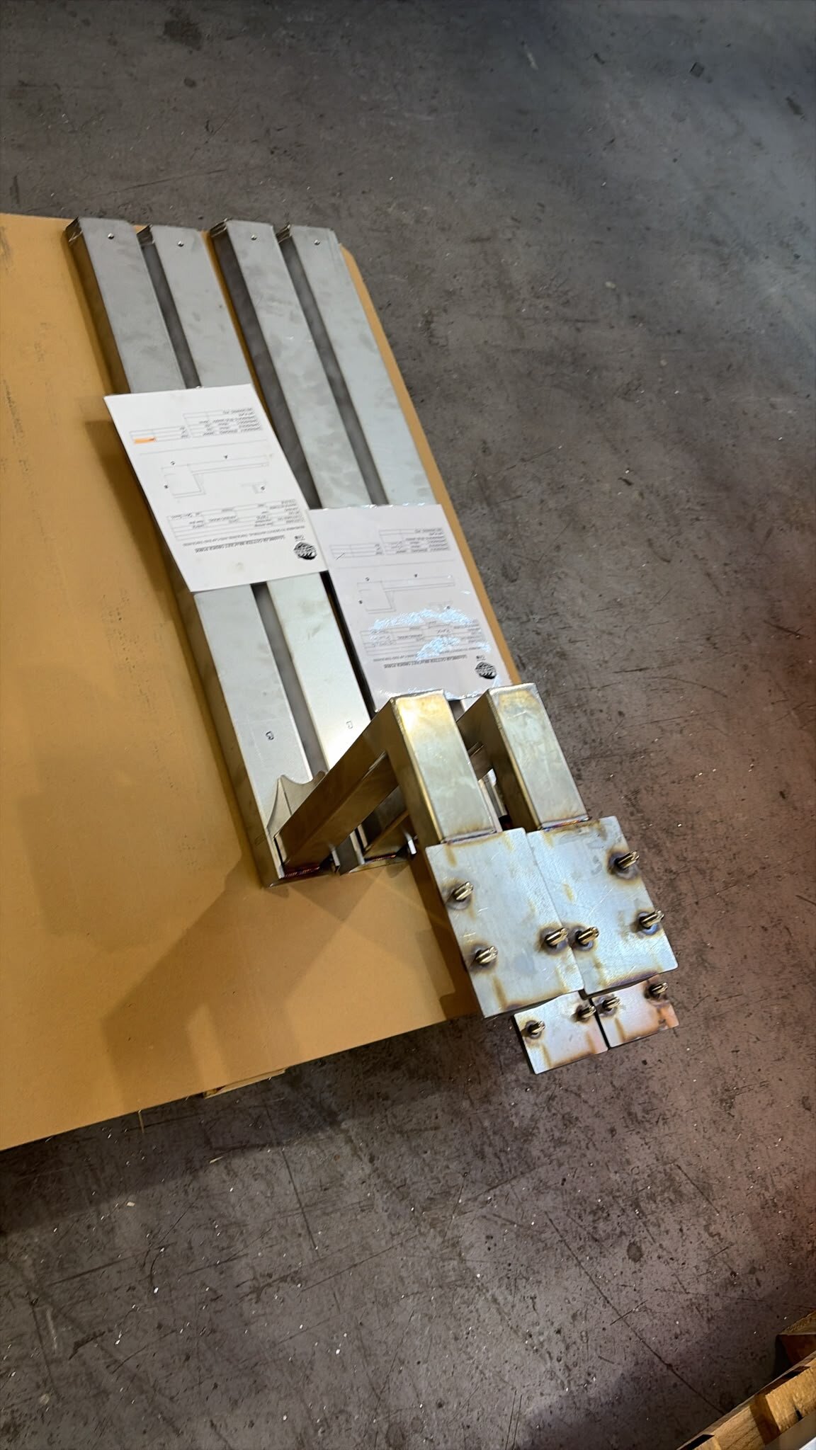 Stepped LoadBear brackets with a dimensioned A/B/C specification sheet